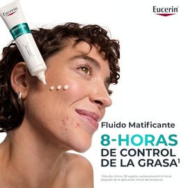 EUCERIN DermoPure Fluido Facial Hidratante Matificante Para Piel Grasa, 50 Ml (El embalaje puede variar)                                              