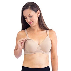 Loving Moments by Leading Lady Women's Full Coverage Underwire Nursing Bra, Warm Taupe, 36D