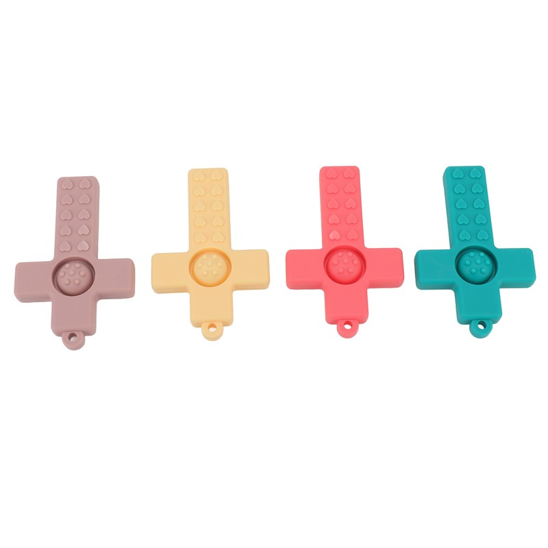 4Pcs Silicone Baby Teether Toy Infant Teething Relief Molar Soothe