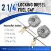 JKIANTECH 2 1/4" Locking Diesel Fuel Cap Compatible with Ford