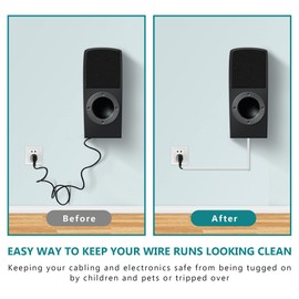 ZhiYo One Cord Cover Wall - 153in Mini Wire Hider, Wire Cover for Hiding Speaker Wire, Baby Monitor Cord - Paintable Wire Channel for Cable Concealer, 9X L17in W0.5in H0.35in, CMR05 White