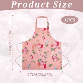 Kitchen Apron, Flower Apron, Adjustable Apron, Adjustable Apron with 2 Pockets, Cooking Apron Women, Women's Apron, Adjustable Apron, Women's Cooking Apron, Women for Women, Kitchen, Restaurant, Café