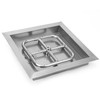 onlyfire Stainless Steel 12" Drop-in Square Fire Pit Pan, with