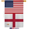 England US Friendship House Flags 2 pcs Pack Regional USA