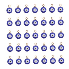 TEHAUX 60pcs Evil Eye Pendants Alloy Charms for DIY Jewelry Making for Bracelets Necklaces and Earrings