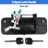 Osompar Exterior Tailgate Handle with Key Lock Cylinder for Toyota