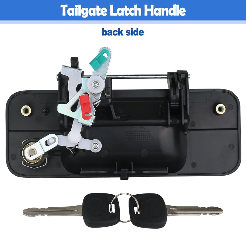 Osompar Exterior Tailgate Handle with Key Lock Cylinder for Toyota