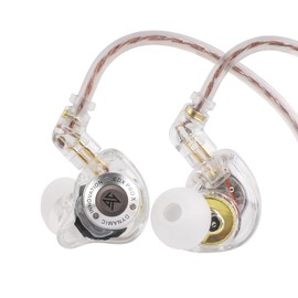 LINSOUL KZ EDX Pro X In-Ear-Kopfhörer, einzelner dynamischer Treiber HiFi In-Ear-Monitor mit ergonomischer Form, kabelgebundener Gaming-Kopfhörer (Ohne Mikrofon, Klar)