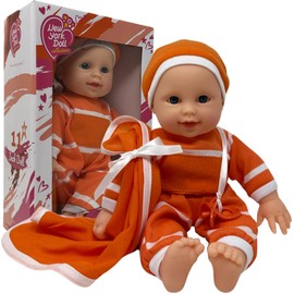 The New York Doll Collection 11 inch Soft Body Baby Doll in Gift Box - 11" Baby Doll Toy for Kids, Boys, Girls and Toddlers - Baby Doll Pacifier Accessory Included