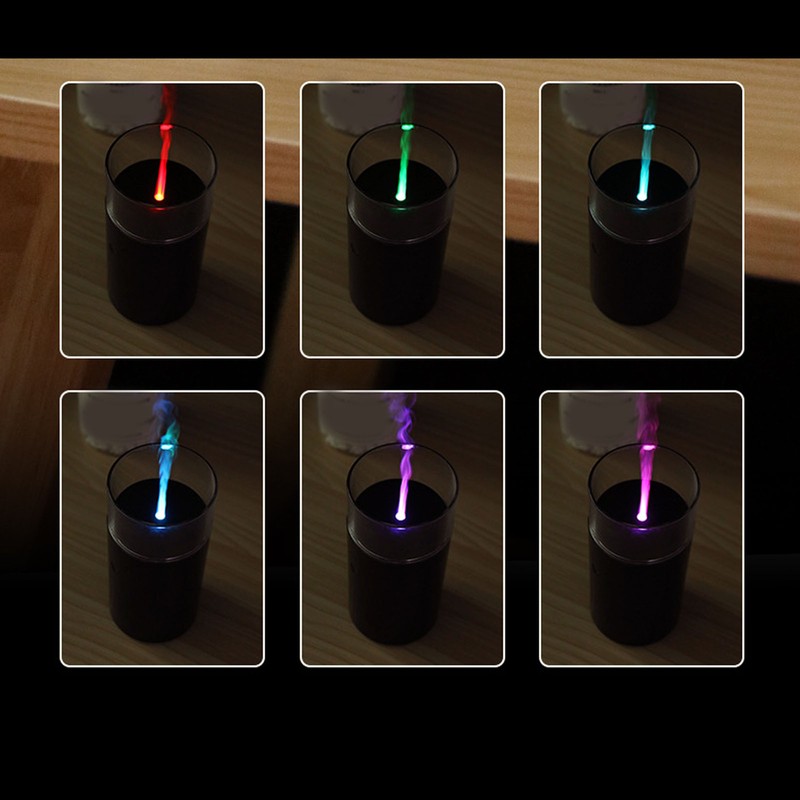 Essential Oil Diffuser 60ml USB Fine Mist 3D Flame Candle