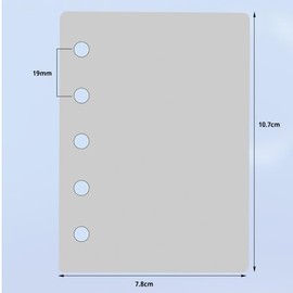 Mini 5 Notebook, Divider Plate, Set of 10, Plastic Divider Card, Sticker Mount, Mini 5, Notebook, Transparent, Removable Binder, Translucent, pp, Binder for Notebook Refills, Stationery, Office
