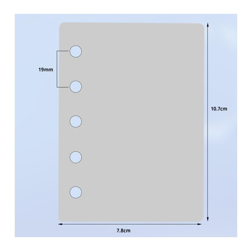 Mini 5 Notebook, Divider Plate, Set of 10, Plastic Divider