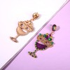 Mardi Gras Earrings Glitter Crystal Carnival Dangle Earrings for Women