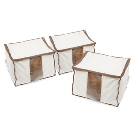 Covermates Keepsakes – Canvas Storage Bag - Premium Canvas - Carrying Handles -Dual Zipper Pulls - Indoor Storage, Natural