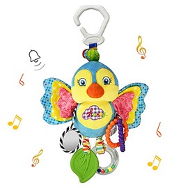 XYGROOW Baby Rattles Toys with Teether,Bed Bell for Toddler in pram,Gifts for Baby Aged 3 Months or More (Bird)