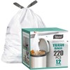 1.2 Gallon 220pcs Strong Drawstring Trash Bags Garbage Bags by