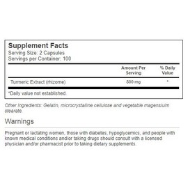 Vitacost Turmeric Extract -- 800 mg per serving - 200 Capsules