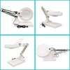 INTBUYING 110V 20X Table Magnifier Lamp Amplification LED Daylight Bright