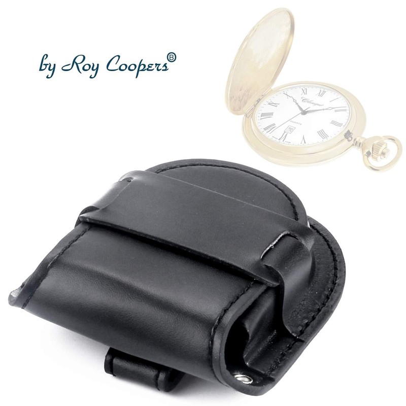Roy Coopers Case for pocket watches KROSS black - belt