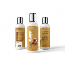 ERURÁ Premium: Enriched Sweet Almond Oil: Natural | Hair & Skin Nourishment | Cold Pressed | 120ml | Anti-Aging | For Hair Health, Dry & Sensitive Skin, and Moisturising | Root-to-Tip Care
