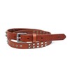 OLD TREND Genuine Leather Stud Belt (CAMEL, MEDIUM)