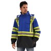 DPSAFETY Reflective Rain jackets for men waterproof,Hi Vis Safety Coat