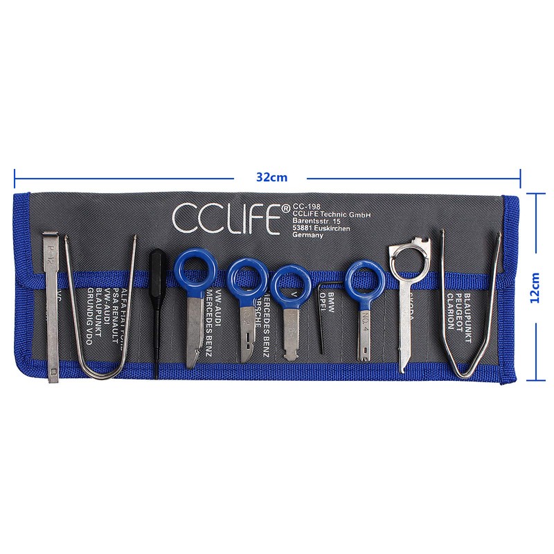 CCLIFE 20-Piece Universal Car Radio Removal Tool Release Tool Radio