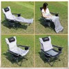 POEPORE 2-Pack Reclining Camping Chair with Removable Footrest Lounge Chair