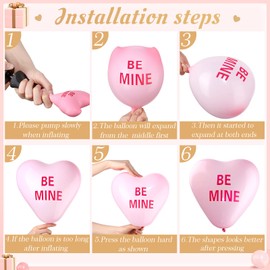 Libima 30 Pcs Valentine's Day Heart Balloons 12 Inch Conversation Balloons Latex Candy Heart Shaped for Propose Wedding Engagement Anniversary Party Decorations(Light Colors, Romantic)