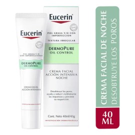 Eucerin DermoPURE Noche Antiacné | Ácidos Exfoliantes 40ml | Piel Grasa