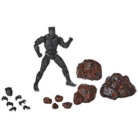 BANDAI BAS55066 - Figur Black Panther Movie und Set Felseffekte, schwarz, 15 cm