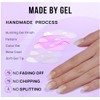 MNmagicnail-Glossy Press On Nails,Medium Coffin Cat Eye False Nails,"Light purple"