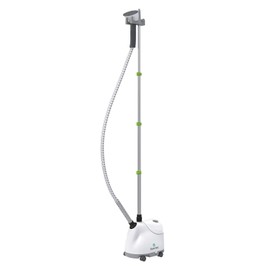Steamfast SF-407 Canister Fabric Steamer, With Telescopic Pole and Fabric Brush, 45 Second Heat Up Time, Chemical-Free Steam, Clothes Hook, Fabric Brush, 40-Ounce Water Tank, White