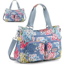 Gkstly Womens Handbag Top Handle Bag Multi Pockets Crossbody Shoulder Bag with Detachable Shoulder Strap Waterproof Messenger Bag Large Tote Bag for Casual Work Shopping Travel(Blue)