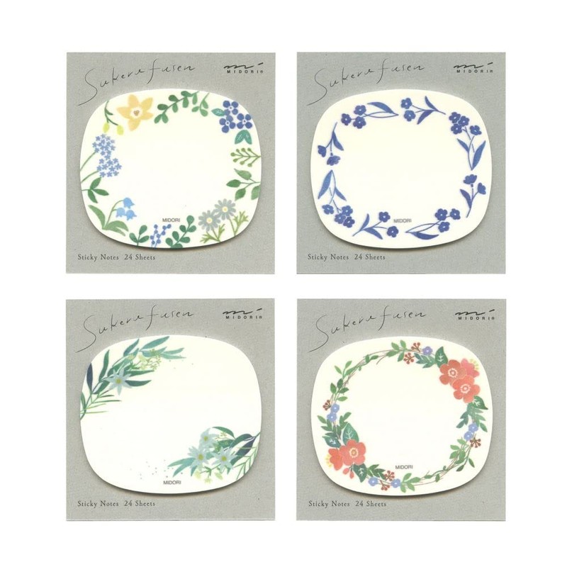 Tsukesen Paper Transparent Flower Pattern 19080006 Stylish Elegant Message