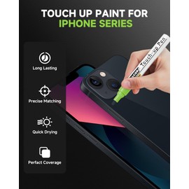 Black Titanium SP96 Touch Up Paint Pen for iPhone 16 Pro/16 Pro Max - Exact Color Match for Frame Scratches, Quick-Dry Scratch Repair Kit with Replacement Tip, Easy Brush-On Application