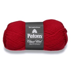 Patons Classic Wool Roving Yarn, 3.5 oz, Cherry, 1 Ball
