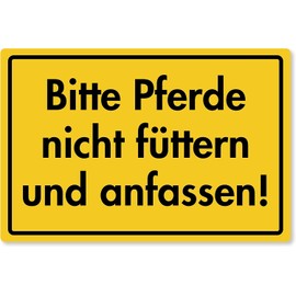 Bitte Pferde nicht füttern und anfassen Plastic Sign 30 x 20 cm (Weatherproof)