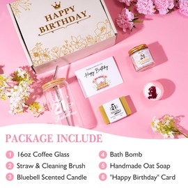 21st Birthday Gifts for Her, Unique 21st Birthday Gift Box for 21 Year Old Women, Her, Daughter, Sister, Best Friend, Female, 21 Fabulous