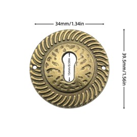 DGHAOP 5PCS Zinc Alloy Decorative Vintage Keyhole Cover Suitable for Locked Door/Box/Cupboards/Drawers