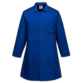 Portwest Men’s Food Coat, One Pocket, Size: L, Colour: Royal Blue, 2202RBRL