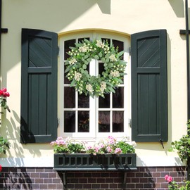 Weldomcor 50 cm Artificial Eucalyptus Wreath, Door Wreath with Berries, Spring Summer All Seasons Wreath for Front Door Outdoor Wall Window Festival Porch Farmhouse Patio Garden Decor