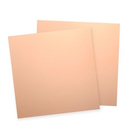 sourcing map 2Pcs Pure Copper Sheet, 4" x 4", 24 Gauge (0.5mm) Thickness, Metal Copper Plate with Gloves for Crafting, Modelers, Jewelry, Repairs, Electrical Repairs (Rose Gold)