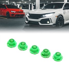 uxcell 5pcs 12V Green T4.7 Car Wedge LED Dash Gauge Instrument Panel Light Interior