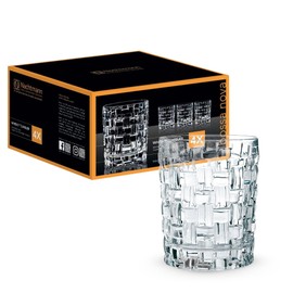 Nachtmann Dancing Stars Bossa Nova Collection Whiskey Tumblers | Set of 4 Clear Crystal Glass for Scotch, Cocktail, Liquor or Bourbon | 11 Ounce | Dishwasher safe