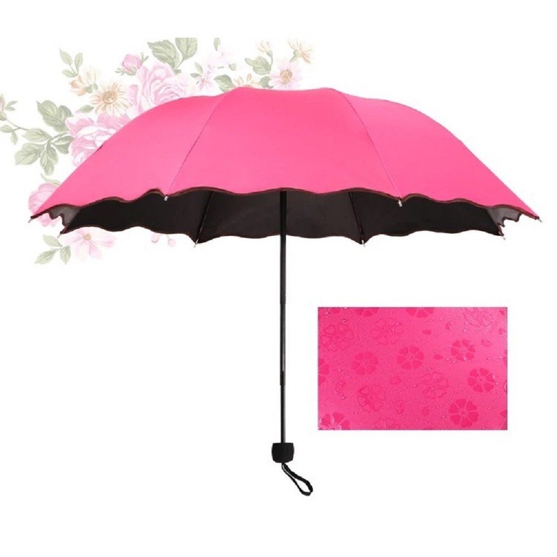 UV Protection, Sun or Rain, Sun Parasol, Trifoldable, Large, Lightweight,