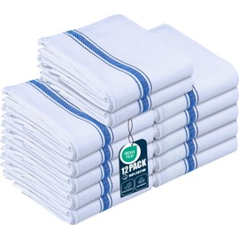 Utopia Towels Green Dish Towels [12 Pack - 15 x 25 Inches] 100% Ring Spun Cotton Highly Absorbent & Reusable Cleaning Bar, Tea, Kitchen and Dishcloths Set - 200 GSM