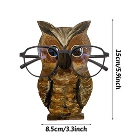 YYBD Wooden Animal Glasses Holder Cute Animal Eyeglass Display Stand Rack Wood Spectacle Holder Handmade Carving Sunglasses Display Rack Table Top Home Office Desktop Display Decoration Accessories