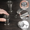 Reallnaive 10 Pieces Collapsible Shot Glasses Stainless Steel Collapsible Cup