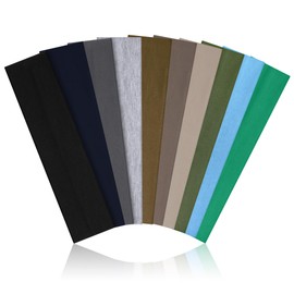 Headbands for Women,Hair Bands for Women's Hair,10 PCS Athletic Headband Women,Cotton Headbands，Elastic Soft Fabric Non-Slip Hair Bands for Workout Yoga Running